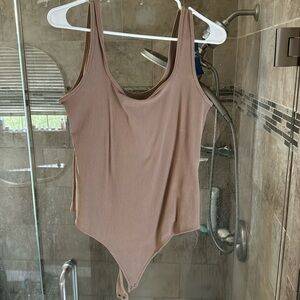 NWT Ribbed Beige Bodysuit from Abercrombie